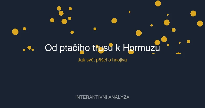 Od ptačího trusu k Hormuzu: jak svět přišel o hnojiva